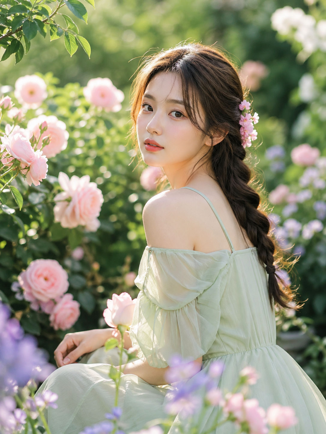 丝韵摄影花园柔光人像作品