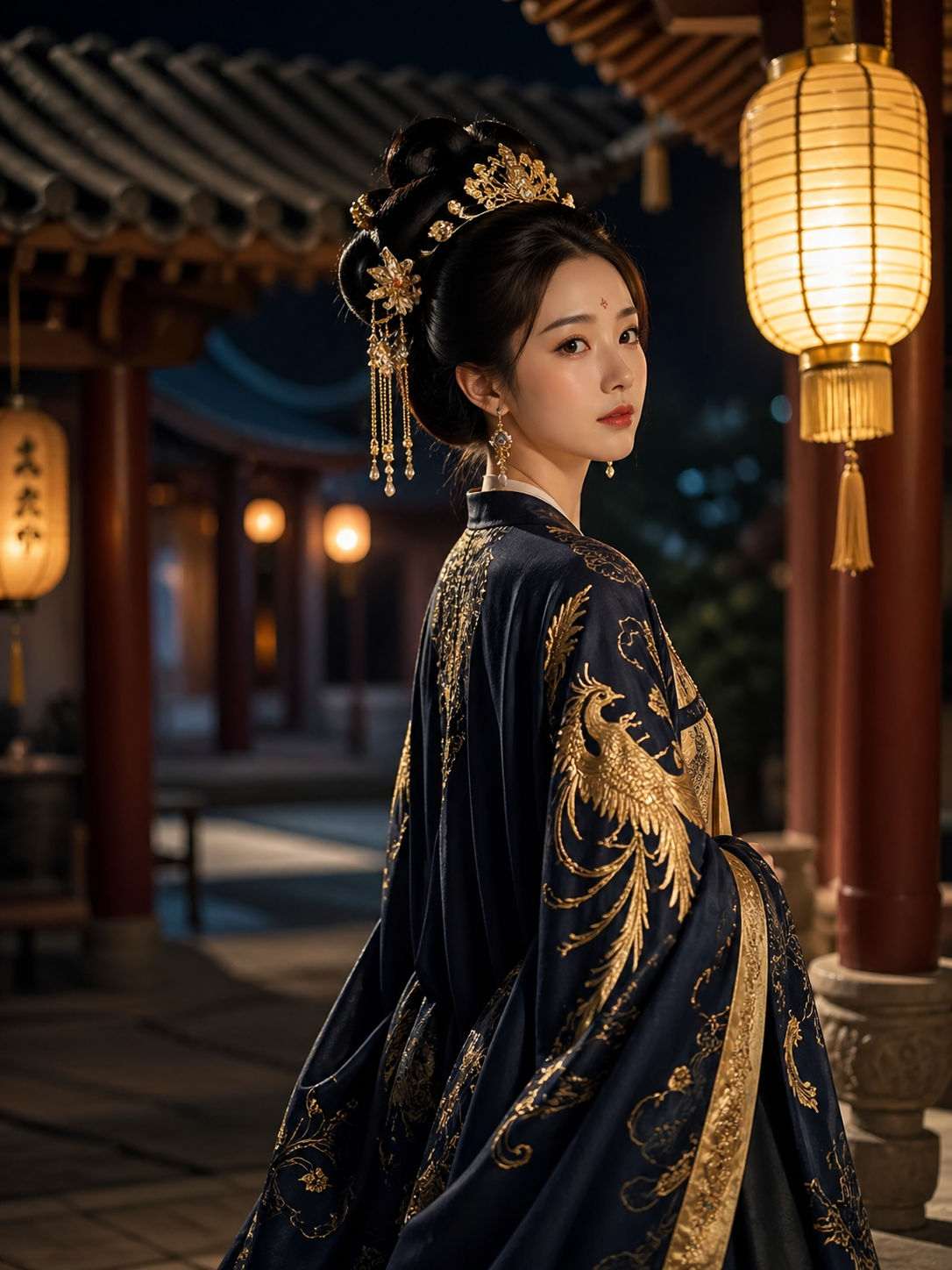 丝韵摄影夜色国风写真作品